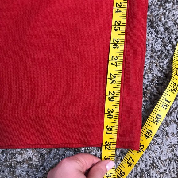 Lauren Ralph Lauren Rust Orange High Rise Wide Leg 32" Inseam 100% Silk Pant - Picture 11 of 11